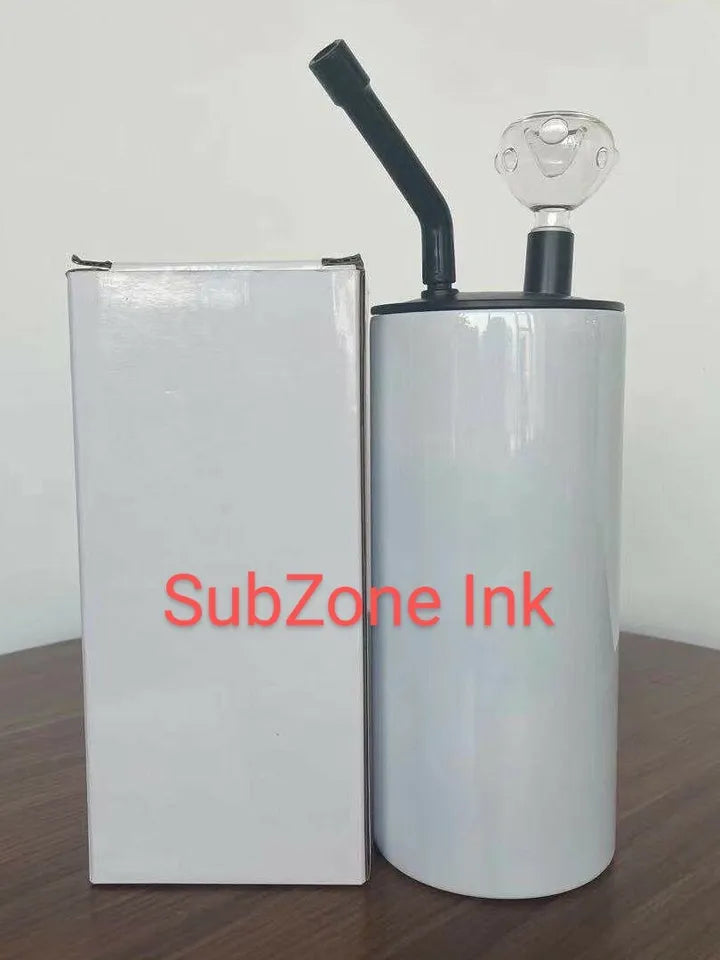 22oz Sublimation Hookah Tumbler Straight Blank w/ Glass Bowl, Lid and Pipe!