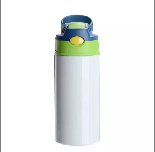 12oz Kids Sublimation Tumblers with colored lids and straw