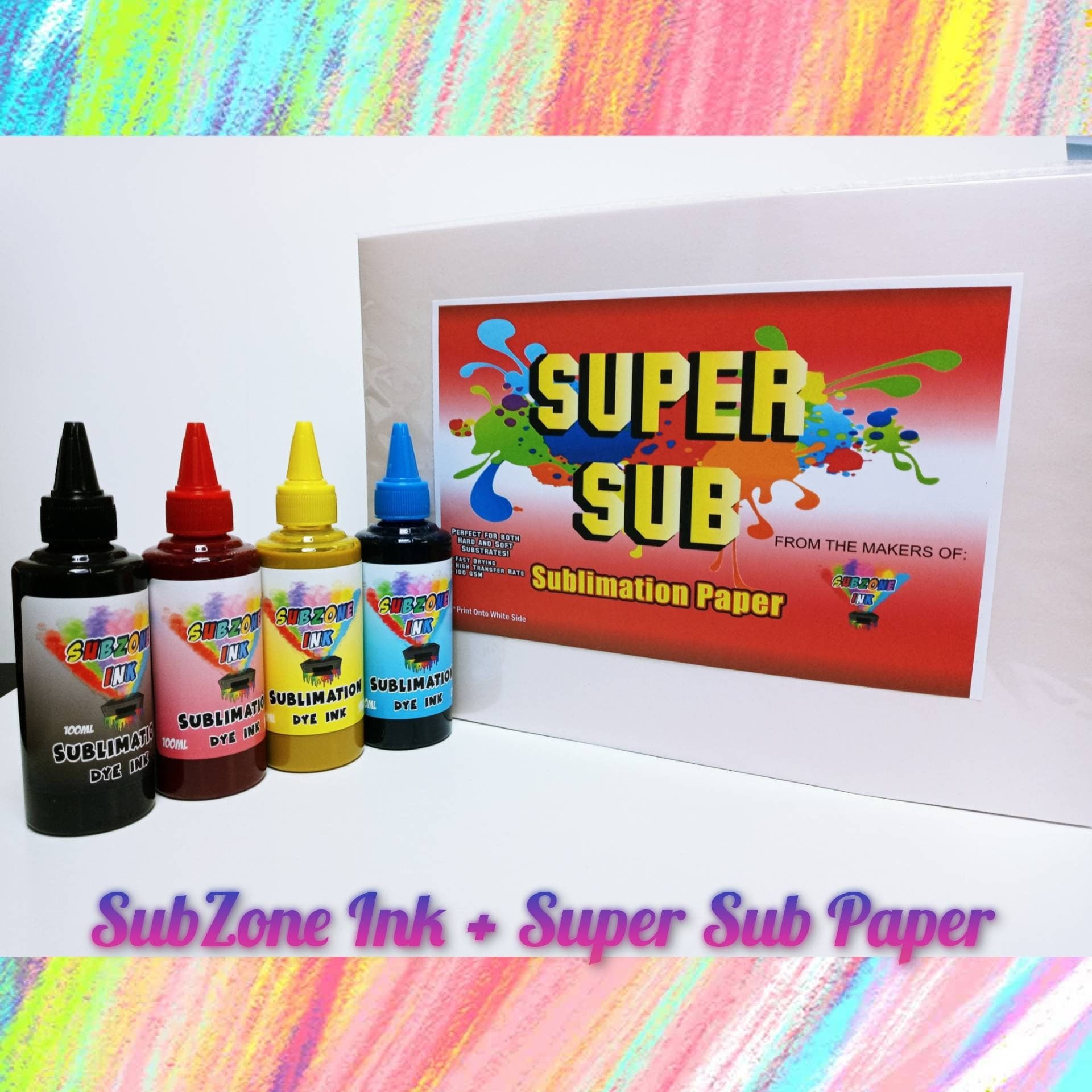 Sub Ink Pen Sublimation Starter Set (SubZone Ink & Super Sub Paper) – SubPlusLV ...