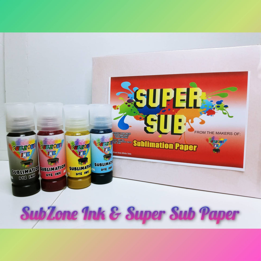 Eco Tank Sublimation Starter Kit (SubZone Ink + Super Sub Paper ...